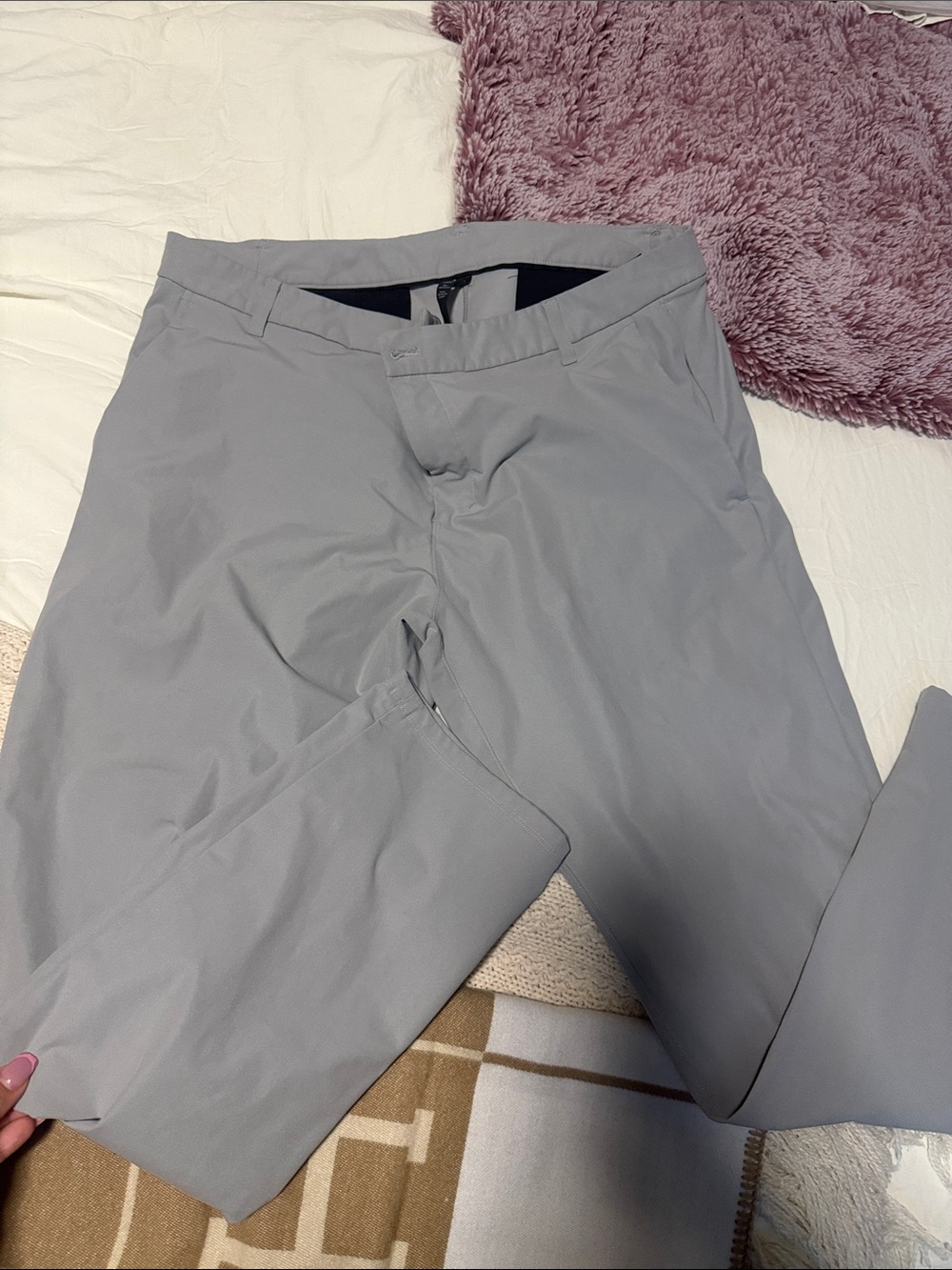 Men's Straight Fit Light Gray Pants - Classic Everyday Wear